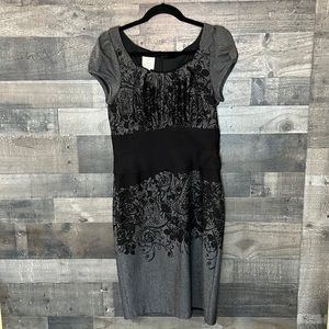 Beautiful Suzi Chin Black and Gray Dress